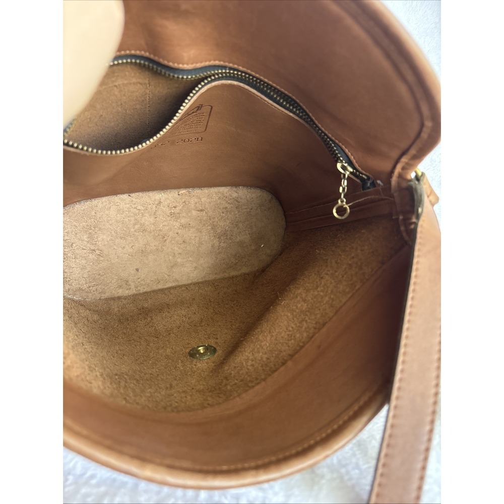 Vintage COACH Nottingham Binocular Crossbody Bag Tabac British Tan Leather USA - Picture 11 of 16